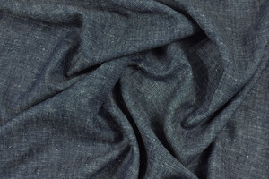 Denim leggero in lino e viscosa blu