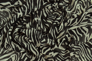 Georgette zebrata beige e nero