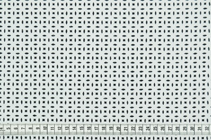 Popeline di puro cotone bianco motivo geometrico traforato