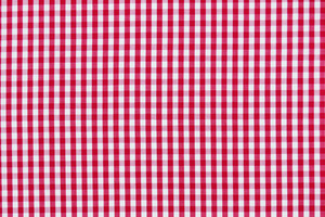 Puro cotone vichy bianco rosso tinto filo