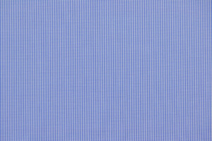 Cotone camiceria popeline puro cotone bianco a micro-quadri azzurri