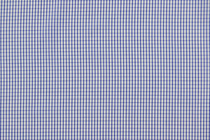 Cotone camiceria popeline puro cotone bianco a quadri blu