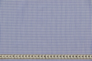 Cotone camiceria popeline puro cotone bianco a quadri blu