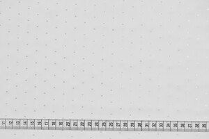 Popeline di puro cotone bianco a pois jacquard