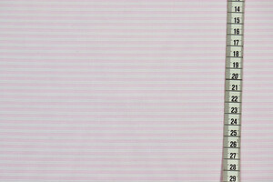 Misto cotone a righe bianco rosa tinto filo