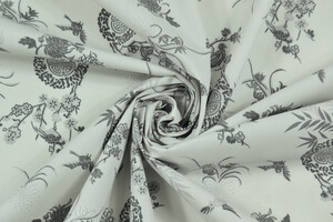 Misto cotone grigio chiaro con simbolo cinese Shou