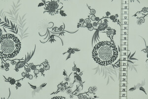 Misto cotone grigio chiaro con simbolo cinese Shou