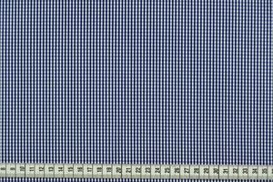 Cotone camiceria popeline cotone stretch a micro-quadri blu