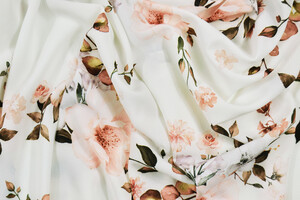 Crêpe leggero panna fantasia floreale