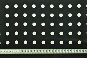 Fodera saglia nera a pois beige chiaro