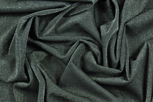 Punto Milano stretch nero con lurex argento