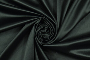 Raso duchessa in misto cotone nero