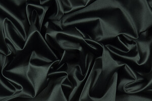 Raso duchessa in misto cotone nero