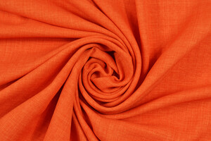 Tessuto simil-lino ingualcibile rosso arancio