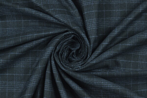 Flanella di cotone blu a quadri