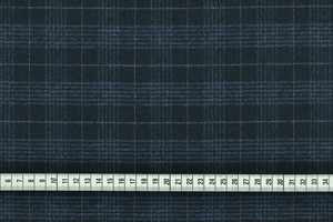 Flanella di cotone blu a quadri