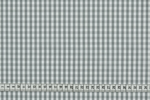 Misto cotone vichy bianco grigio tinto filo