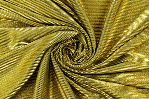 Maglina stretch plissettata lamé lurex oro