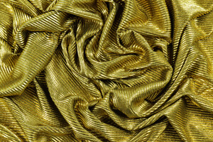 Maglina stretch plissettata lamé lurex oro