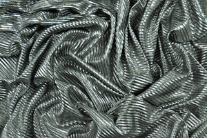 Maglina stretch plissettata lamé lurex argento