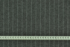 Maglia punto Milano in lana grigio gessato