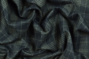 Panno leggero/Drap di pura lana a quadri blu grigio