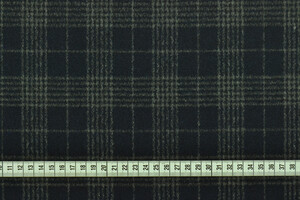 Panno leggero/Drap di pura lana a quadri blu grigio