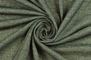 Punto Milano di lana pied de poule con lurex oro