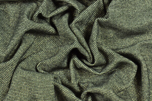 Punto Milano di lana pied de poule con lurex oro