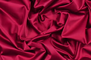 Raso duchessa in misto cotone rosso cremisi