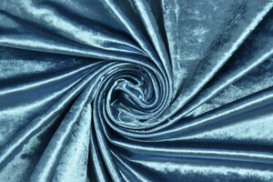 Velluto liscio di cotone stretch blu avio lucido