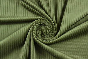 Velluto di cotone coste grosse 300 righe colore verde oliva
