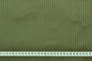 Velluto di cotone coste grosse 300 righe colore verde oliva