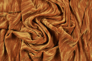 Velluto marrone ocra effetto plissettato