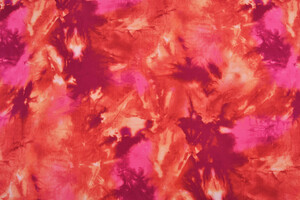 Lycra fantasia astratta viola e vermiglione