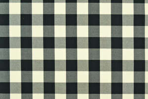 Twill a quadri bianco e nero in tinto filo
