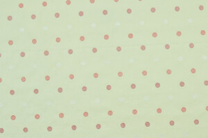 Tela di puro cotone ecrù a pois ricamati