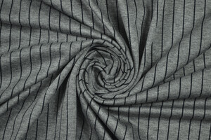 Punto Milano cotone stretch grigio gessato