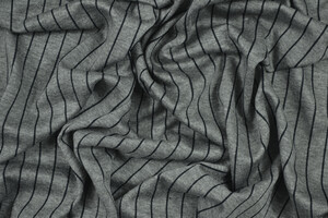 Punto Milano cotone stretch grigio gessato