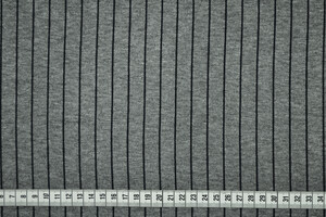 Punto Milano cotone stretch grigio gessato