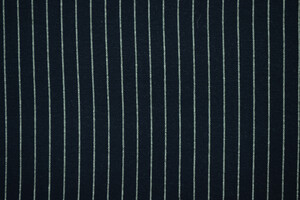 Punto Milano cotone stretch blu notte gessato