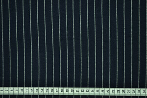 Punto Milano cotone stretch blu notte gessato