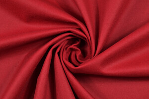 Panno di lana rosso ciliegia accoppiato maglina nera