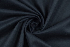 Panno di lana blu notte accoppiato maglina nera