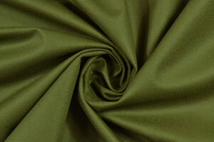 Panno di lana verde oliva scuro accoppiato maglina nera