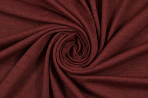 Jersey in lana stretch rosso amaranto