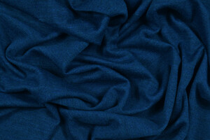 Jersey in lana stretch blu screziato