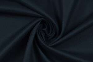 Panno di lana blu notte accoppiato con pile nero