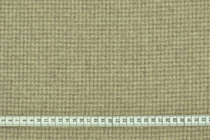 Panno di lana pied de poule accoppiato pile marrone khaki