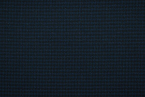 Tweed in pura lana a pied de poule blu e nero